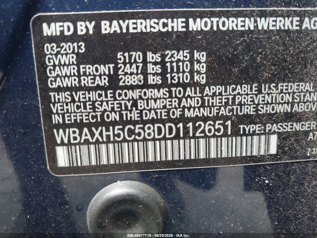 Aukcja sprzedaży 2013 Bmw 528i Xdrive, vin: WBAXH5C58DD112651, numer aukcji: 45477719