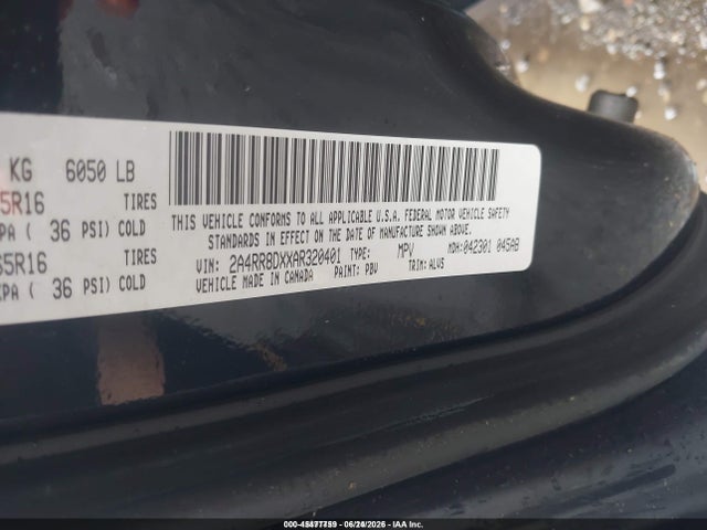 45477759 :رقم المزاد ، 2A4RR8DXXAR320401 vin ، 2010 Chrysler Town & Country Touring Plus مزاد بيع