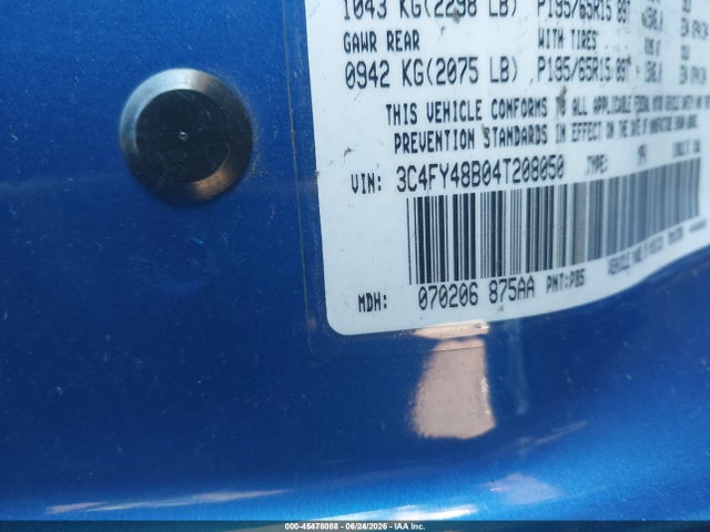 Auction sale of the 2004 Chrysler Pt Cruiser, vin: 3C4FY48B04T208050, lot number: 45478088
