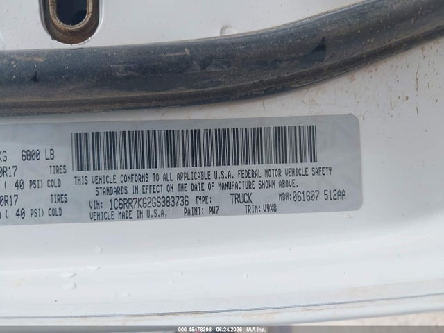 RAM 1500 Tradesman 2016 1C6RR7KG2GS383736 Image 9