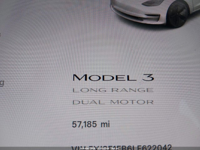 Продаж на аукціоні авто 2020 Tesla Model 3 Long Range Dual Motor All-wheel Drive, vin: 5YJ3E1EB6LF622042, номер лоту: 45478629