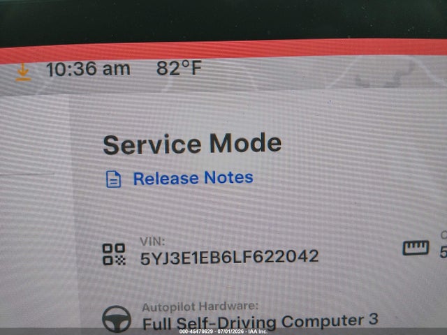 Продаж на аукціоні авто 2020 Tesla Model 3 Long Range Dual Motor All-wheel Drive, vin: 5YJ3E1EB6LF622042, номер лоту: 45478629