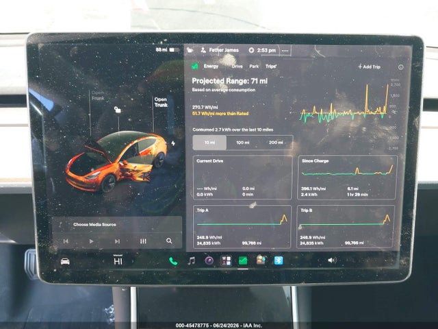 Tesla Model 3 Long Range/mid Range/standard Range/standard Range Plus 2019 5YJ3E1EA3KF321475 Image 7