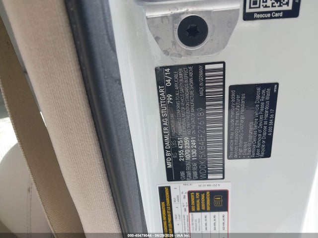 45479044 :رقم المزاد ، WDDKJ5KB4EF276189 vin ، 2014 Mercedes-benz E 350 مزاد بيع