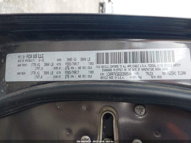 RAM 1500 Tradesman 2016 1C6RR7KG6GS390544 Image 9
