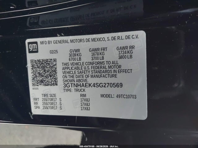 3GTNHAEK4SG270569 GMC Sierra 1500 2wd Standard Box Pro