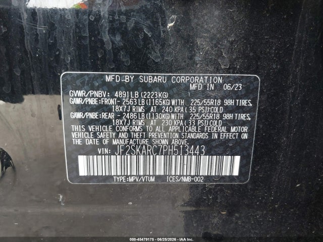 Продаж на аукціоні авто 2023 Subaru Forester Touring, vin: JF2SKARC7PH513443, номер лоту: 45479175