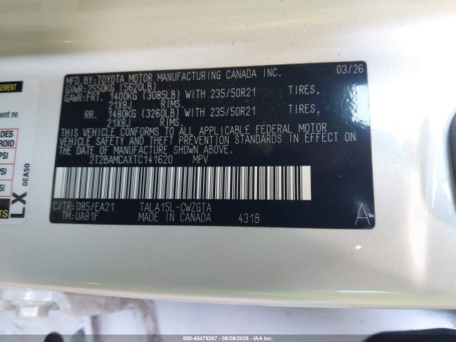 Lexus Rx 350 Premium 2026 2T2BAMCAXTC141620 Image 9