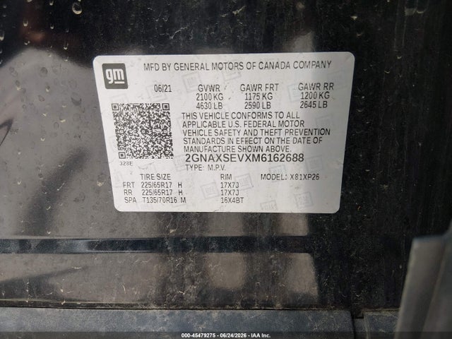 Chevrolet Equinox Awd Ls 2021 2GNAXSEVXM6162688 Image 9