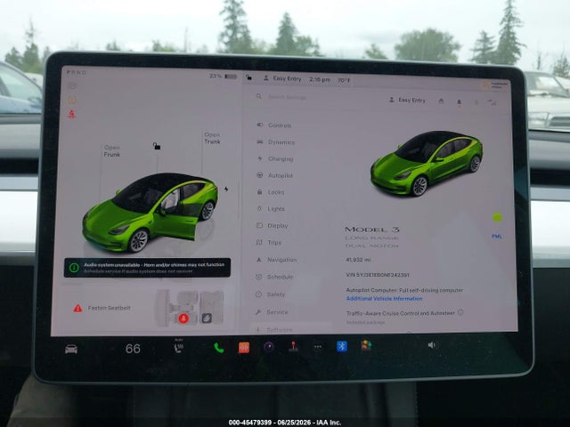 Aukcja sprzedaży 2022 Tesla Model 3 Long Range Dual Motor All-wheel Drive, vin: 5YJ3E1EB0NF242391, numer aukcji: 45479399