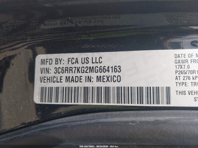 Продажа на аукционе авто 2021 Ram 1500 Classic Tradesman  4x4 5'7 Box, vin: 3C6RR7KG2MG664163, номер лота: 45479583