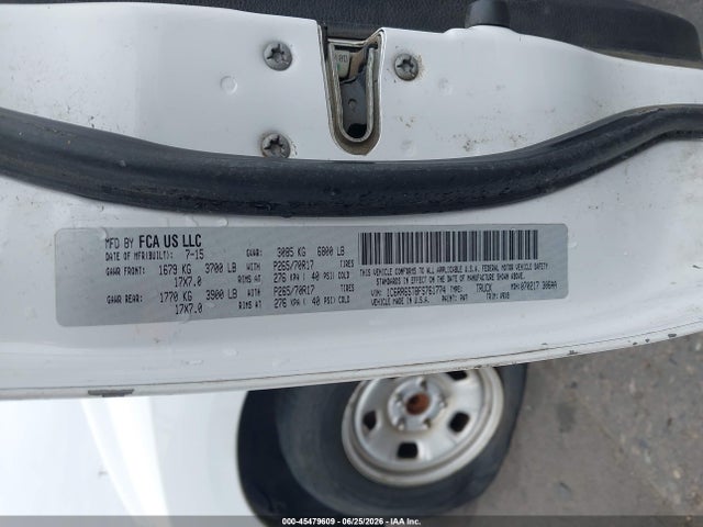2015 Ram 1500 Tradesman მანქანა იყიდება აუქციონზე, vin: 1C6RR6ST8FS761774, აუქციონის ნომერი: 45479609