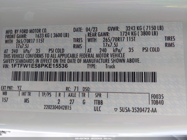 Ford F-150 2023 1FTFW1E58PKE15536 Image 9
