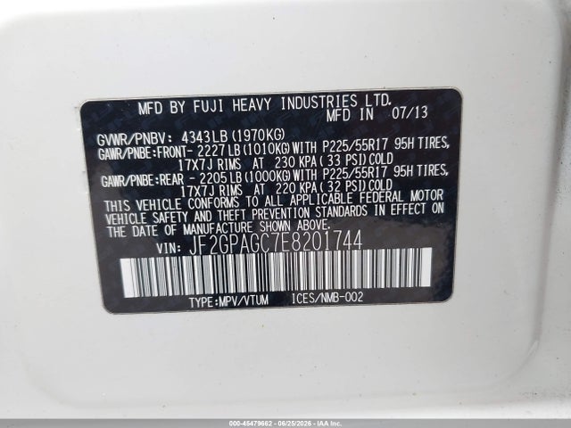Aukcja sprzedaży 2014 Subaru Xv Crosstrek 2.0i Limited, vin: JF2GPAGC7E8201744, numer aukcji: 45479662
