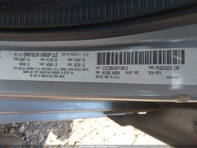 Продаж на аукціоні авто 2013 Chrysler 200 Touring, vin: 1C3CCBBG4DN718013, номер лоту: 45479889