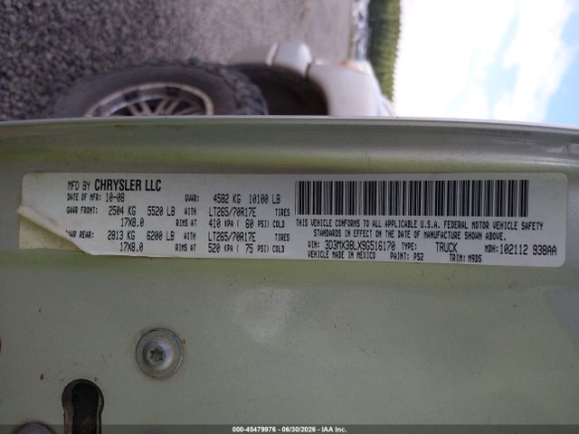 Aukcja sprzedaży 2009 Dodge Ram 3500 Slt, vin: 3D3MX38LX9G516170, numer aukcji: 45479976