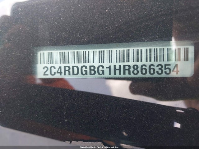 45480246 :رقم المزاد ، 2C4RDGBG1HR866354 vin ، 2017 Dodge Grand Caravan Se مزاد بيع