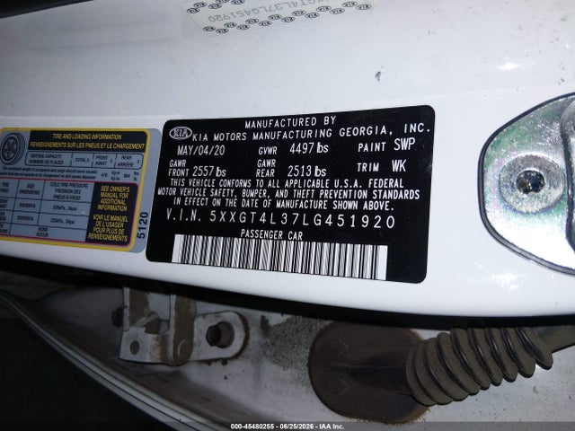 KIA Optima Lx 2020 5XXGT4L37LG451920 Image 9