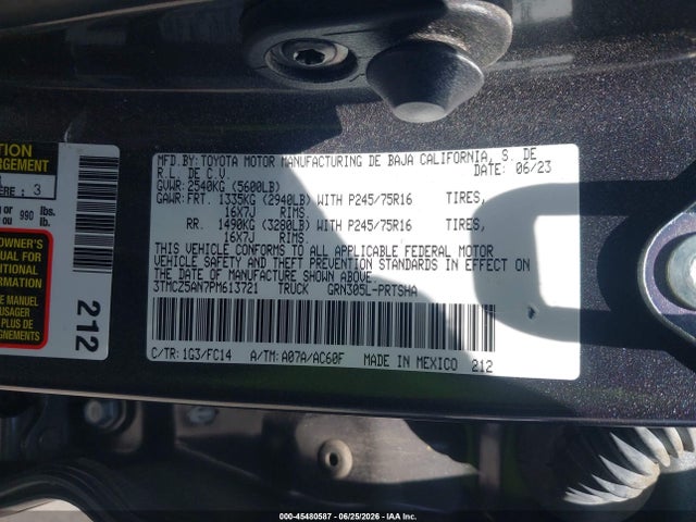 3TMCZ5AN7PM613721 Toyota Tacoma Sr5 V6