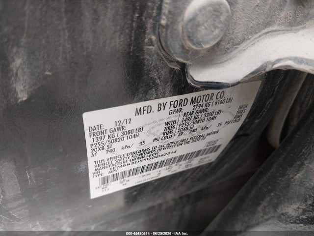 Auction sale of the 2013 Ford Explorer Xlt, vin: 1FM5K8D85DGB92314, lot number: 45480614