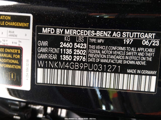 Продажа на аукционе авто 2023 Mercedes-benz Glc 300 Suv, vin: W1NKM4GB9PU031271, номер лота: 45480773