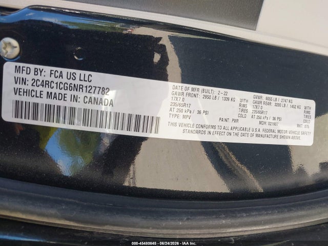 Chrysler Voyager Lx 2022 2C4RC1CG6NR127782 Image 9
