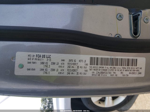 Продаж на аукціоні авто 2015 Jeep Patriot Sport, vin: 1C4NJRBBXFD317341, номер лоту: 45480902