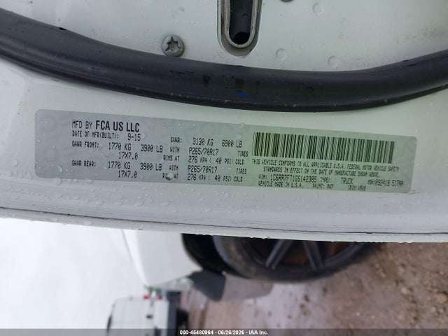 45480964 :رقم المزاد ، 1C6RR7FT1GS142385 vin ، 2016 Ram 1500 Tradesman مزاد بيع