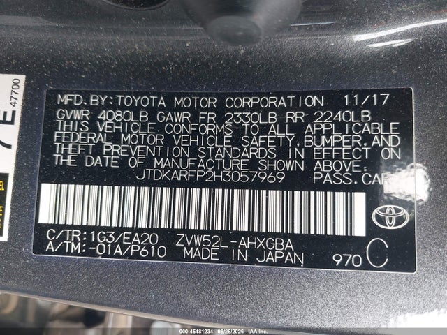 Toyota Prius Prime Advanced 2017 JTDKARFP2H3057969 Image 9
