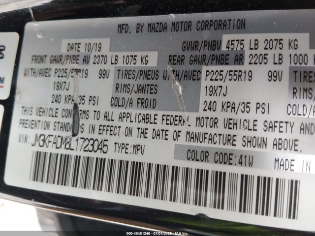 JM3KFADM8L1723045 Mazda Cx-5 Grand Touring