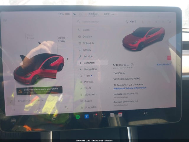 Aukcja sprzedaży 2018 Tesla Model 3 Long Range/mid Range, vin: 5YJ3E1EA1JF016796, numer aukcji: 45481250