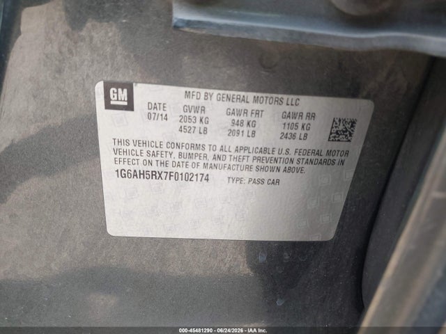 Cadillac ATS LUXURY 2015 1G6AH5RX7F0102174 Image 9