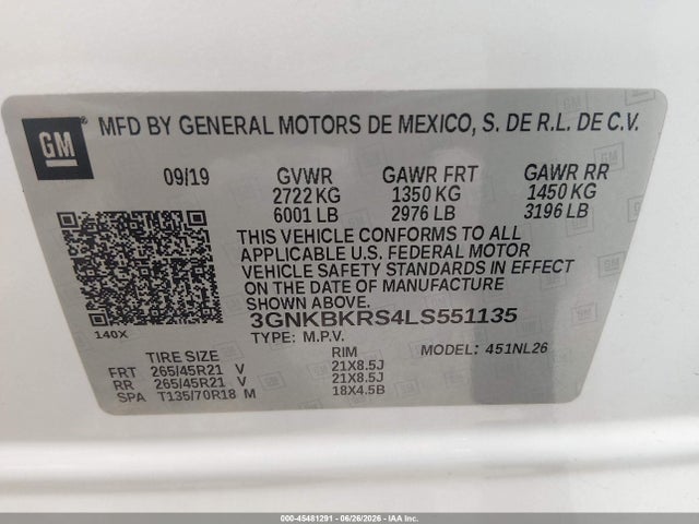 Chevrolet Blazer Awd Rs 2020 3GNKBKRS4LS551135 Image 9