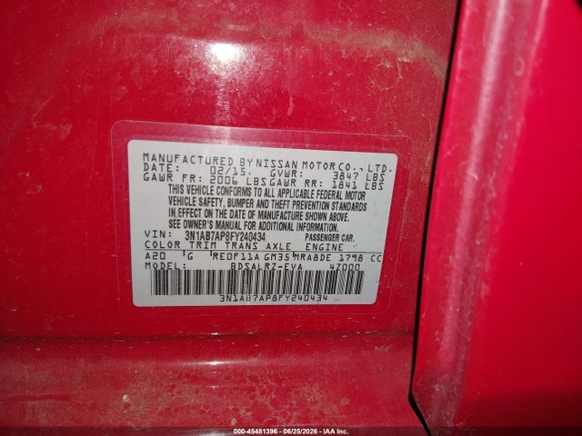 Nissan SENTRA SR 2015 3N1AB7AP8FY240434 Image 9