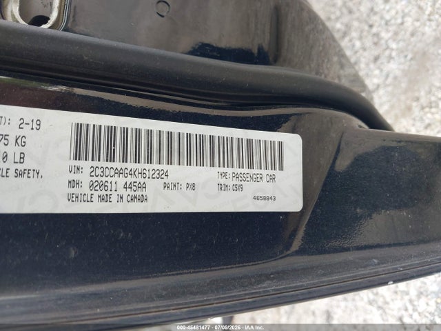 Продаж на аукціоні авто 2019 Chrysler 300 Touring, vin: 2C3CCAAG4KH612324, номер лоту: 45481477