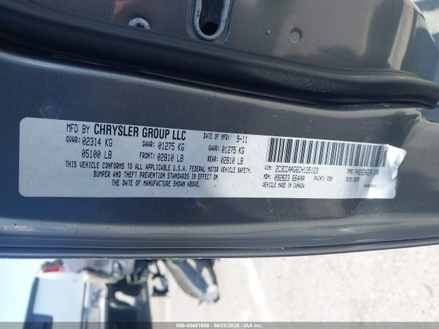 Продажа на аукционе авто 2012 Chrysler 300, vin: 2C3CCAAG6CH135123, номер лота: 45481609