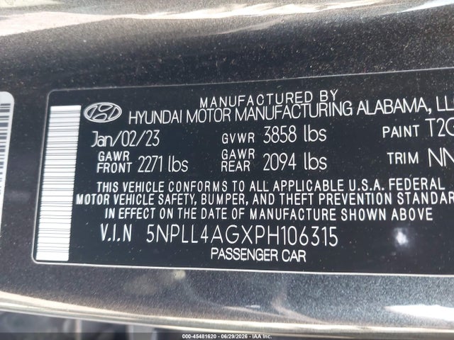 Hyundai ELANTRA SE 2023 5NPLL4AGXPH106315 Image 9