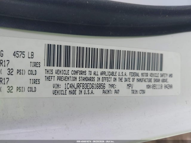 Jeep Patriot Latitude 2014 1C4NJRFB3ED616856 Image 9