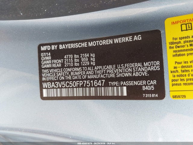 BMW 428i 2015 WBA3V5C50FP751647 Image 9