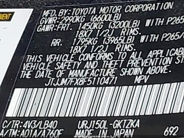 Продаж на аукціоні авто 2015 Lexus Gx 460 Luxury, vin: JTJJM7FX8F5110471, номер лоту: 45481753