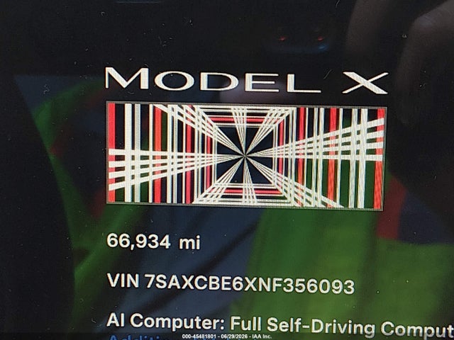 7SAXCBE6XNF356093 Tesla Model X Plaid Tri Motor All-wheel Drive