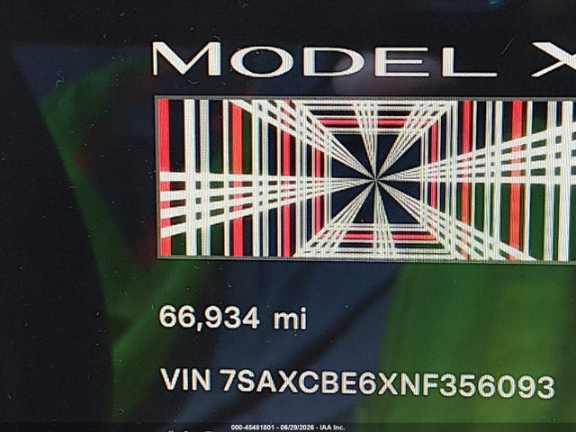 7SAXCBE6XNF356093 Tesla Model X Plaid Tri Motor All-wheel Drive