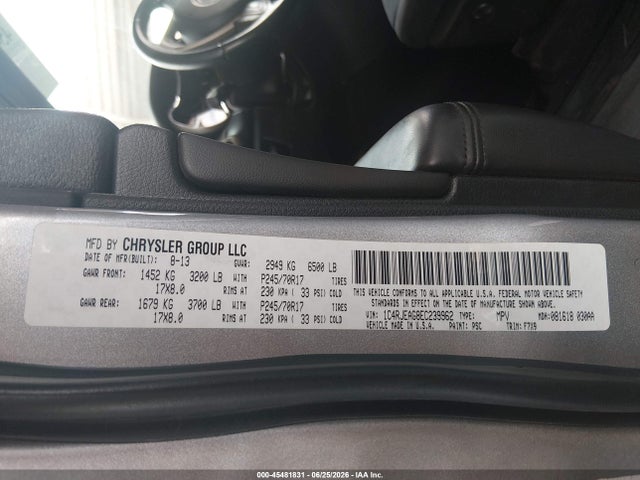 Продаж на аукціоні авто 2014 Jeep Grand Cherokee Laredo, vin: 1C4RJEAG8EC239962, номер лоту: 45481831
