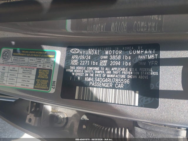 Hyundai ELANTRA SEL 2024 KMHLS4DG4RU785596 Image 9