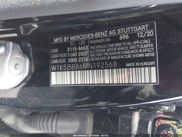 Продаж на аукціоні авто 2021 Mercedes-benz Amg Cla 35 4matic, vin: W1K5J5BB6MN192568, номер лоту: 45482084