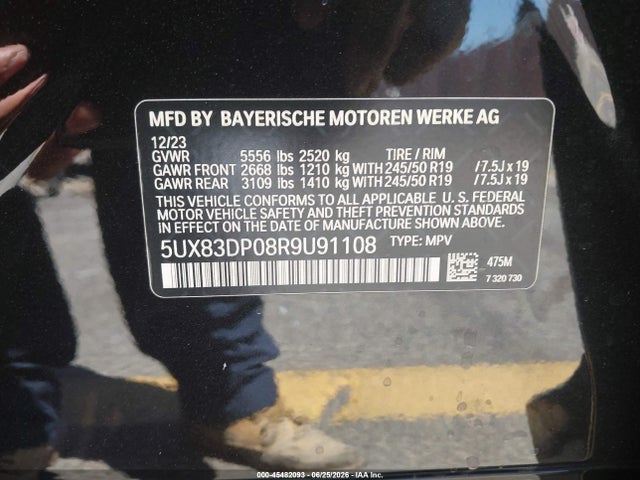Продаж на аукціоні авто 2024 Bmw X3 M40i, vin: 5UX83DP08R9U91108, номер лоту: 45482093
