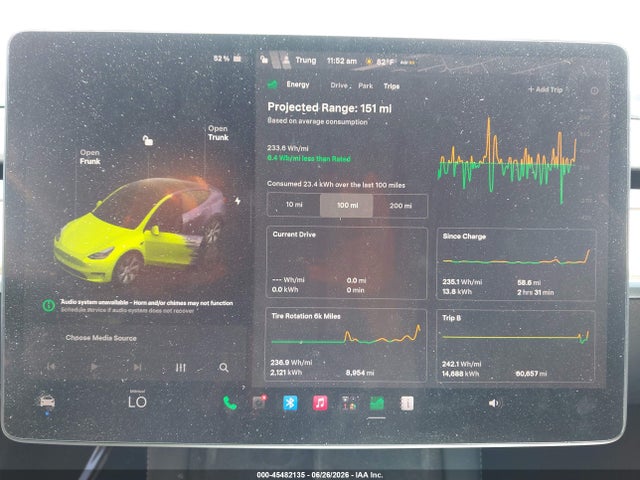 45482135 :رقم المزاد ، 7SAYGAEE8NF544606 vin ، 2022 Tesla Model Y Long Range Dual Motor All-wheel Drive مزاد بيع