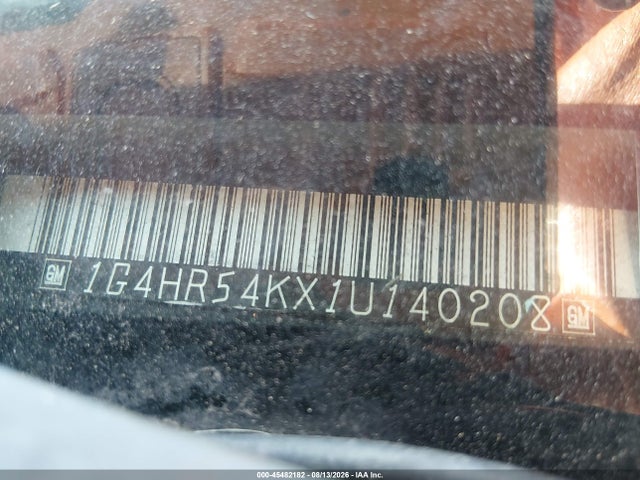 45482182 :رقم المزاد ، 1G4HR54KX1U140208 vin ، 2001 Buick Lesabre Limited مزاد بيع