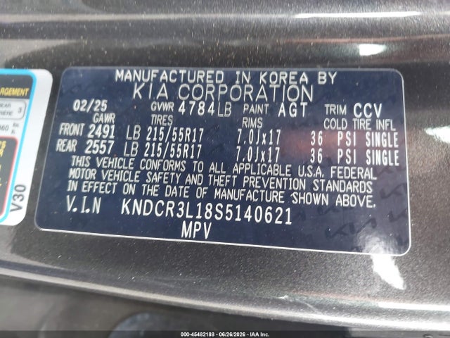 KIA Niro Ev Wind 2025 KNDCR3L18S5140621 Image 9