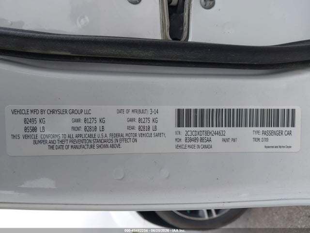 2014 Dodge Charger R/t მანქანა იყიდება აუქციონზე, vin: 2C3CDXDT8EH244632, აუქციონის ნომერი: 45482234